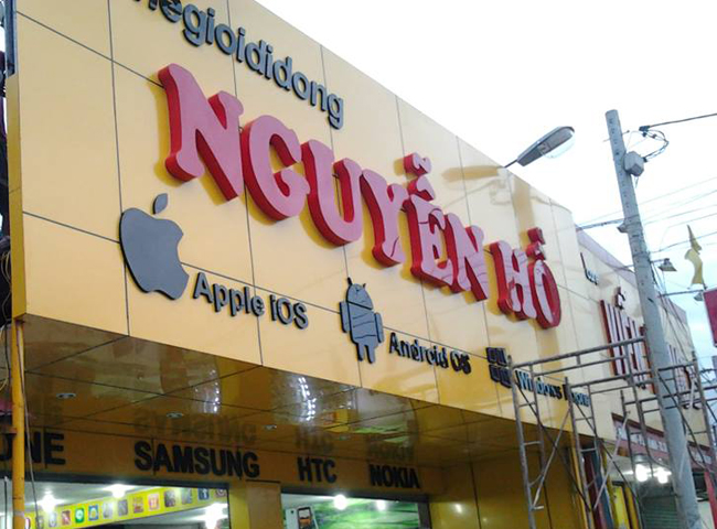 Biển ốp alu chữ nổi
